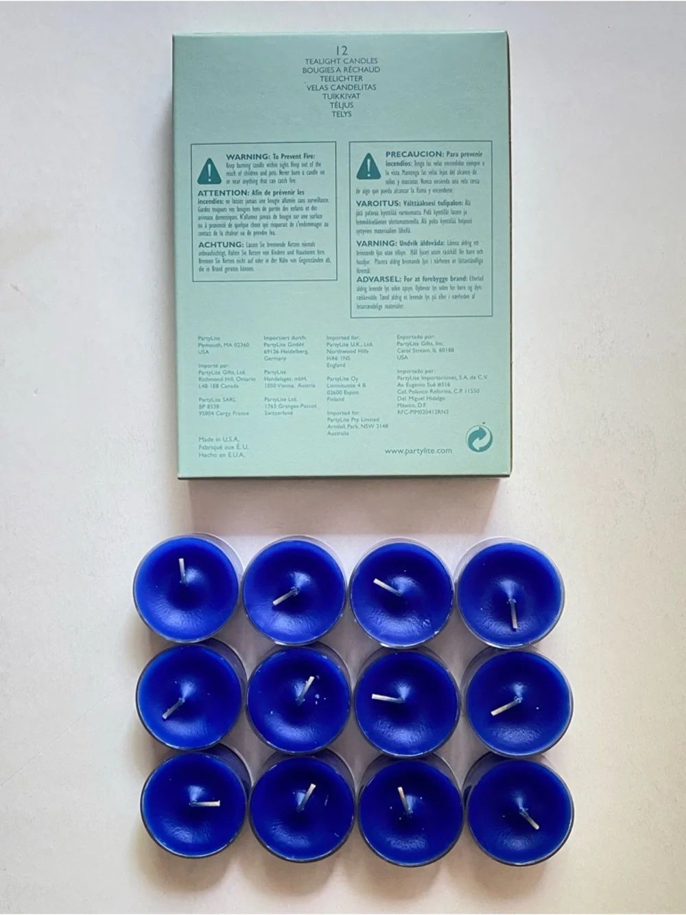 PartyLite Ocean Mist Tealight Candles - Set of 12 - New in Box - Picture 2 of 5